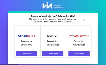 Exemplo Listagem das bandeiras para Loja do colaborador